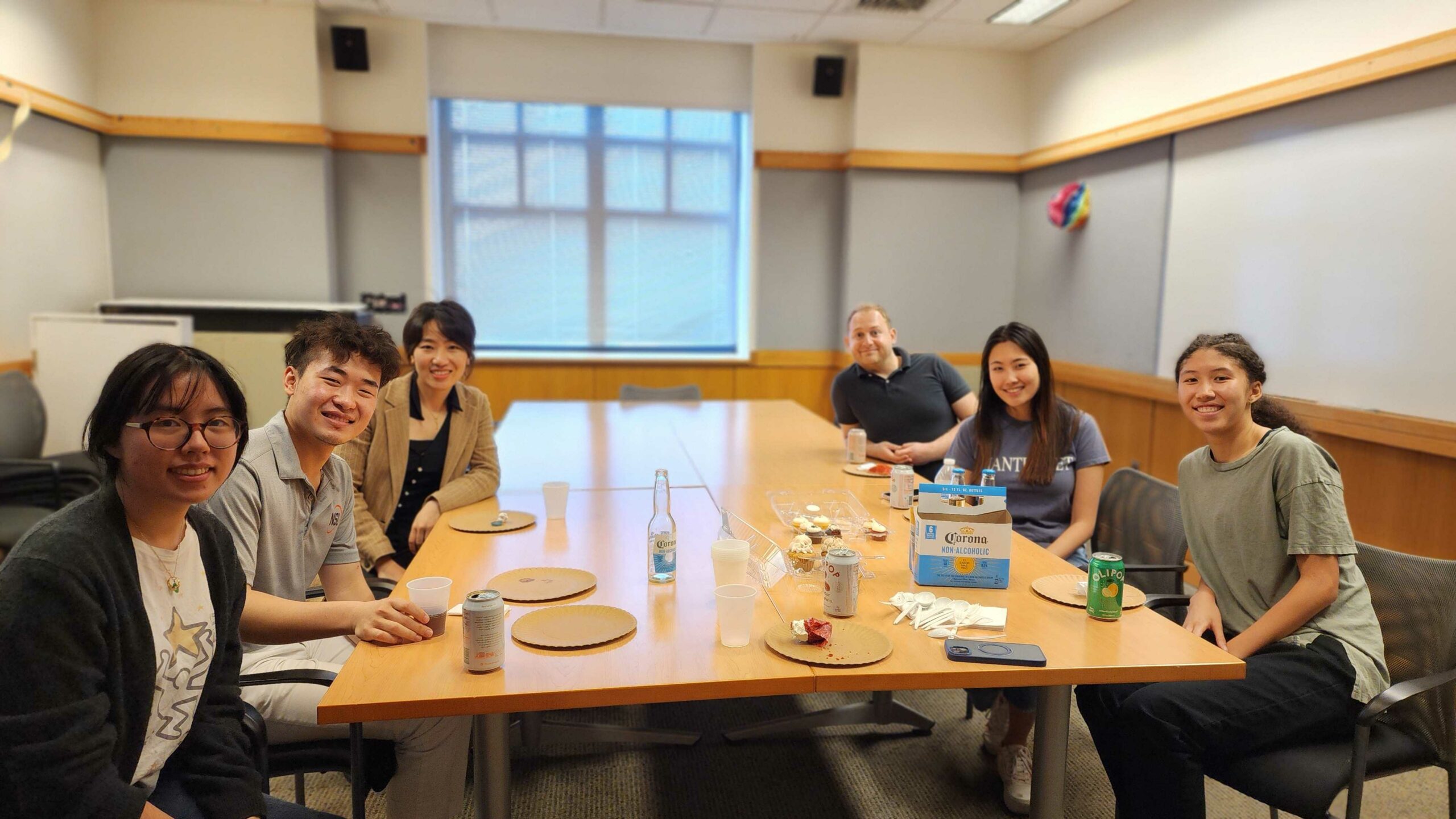 Celebrating Jeff's birthday with cupcakes!