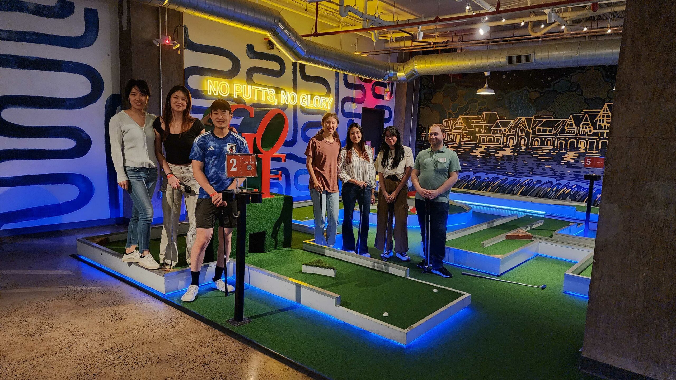 The lab had a fun mini-golf outing!